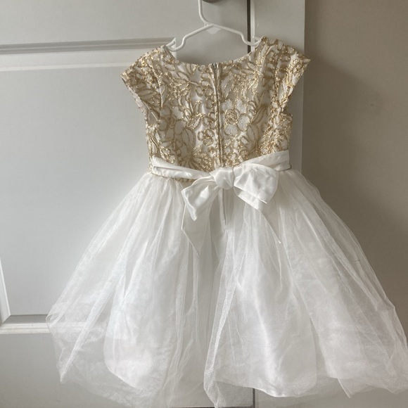 Beautiful formal off white and gold dress - Picture 3 of 3